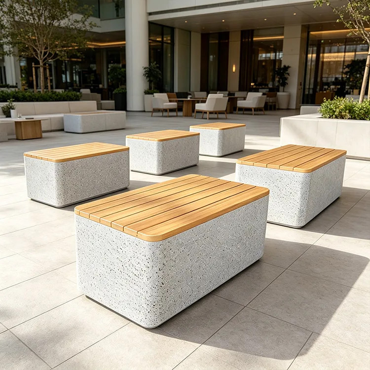 Komersyal na FRP Terrazzo Cube Bench