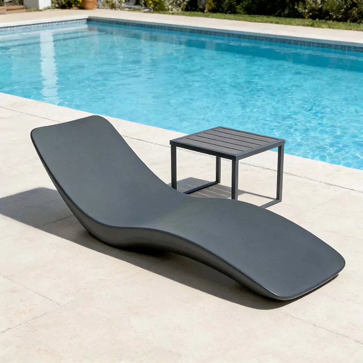 Fiberglass Waterproof S Shaped FRP Sun Lounger