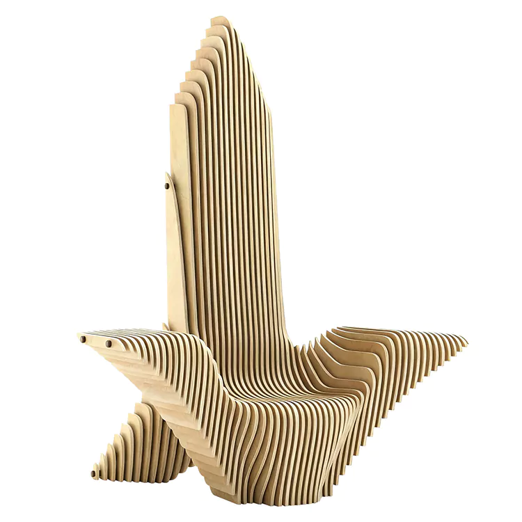 Parametric High Back Sculpture Accent Chair